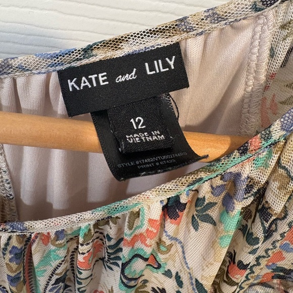 Kate and Lily Paisley Long Sleeve Dress - Picture 2 of 3